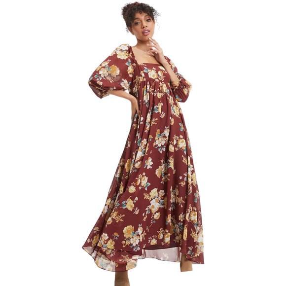 NWT VICI Chiffon Floral Maxi Dress - Picture 4 of 5